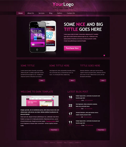 Free PSD Website Template