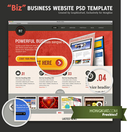 Free PSD Website Template