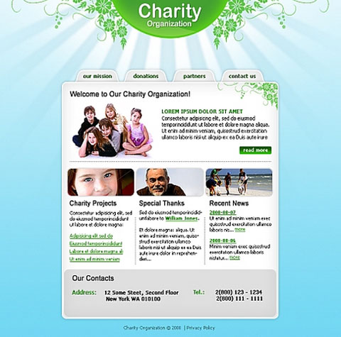 Free Charity Website Template