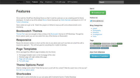 Bootstrap for WordPress Template