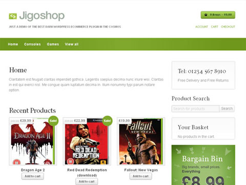 Free JigoShop Theme