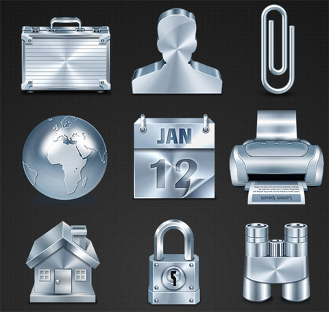 free metallic icons