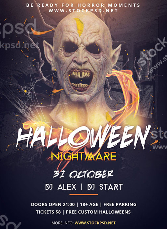 free halloween psd mockups