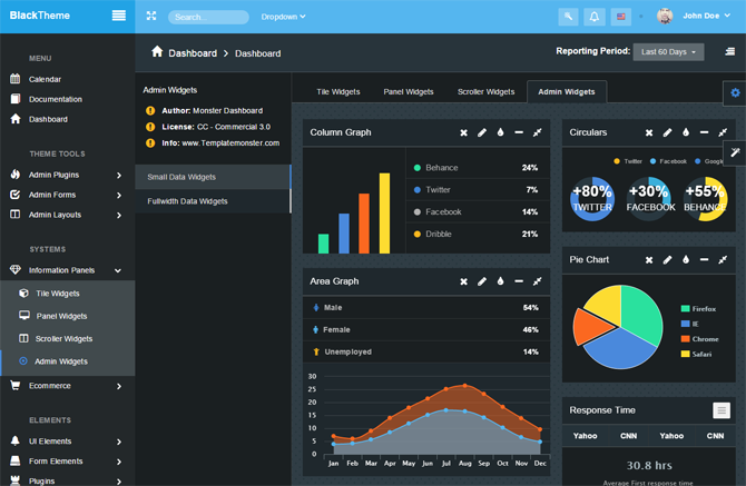 bootstrap admin template