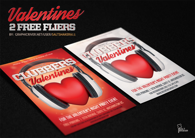 free valentine psd flyers