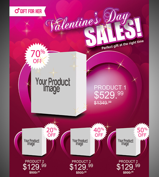 free valentine psd flyers