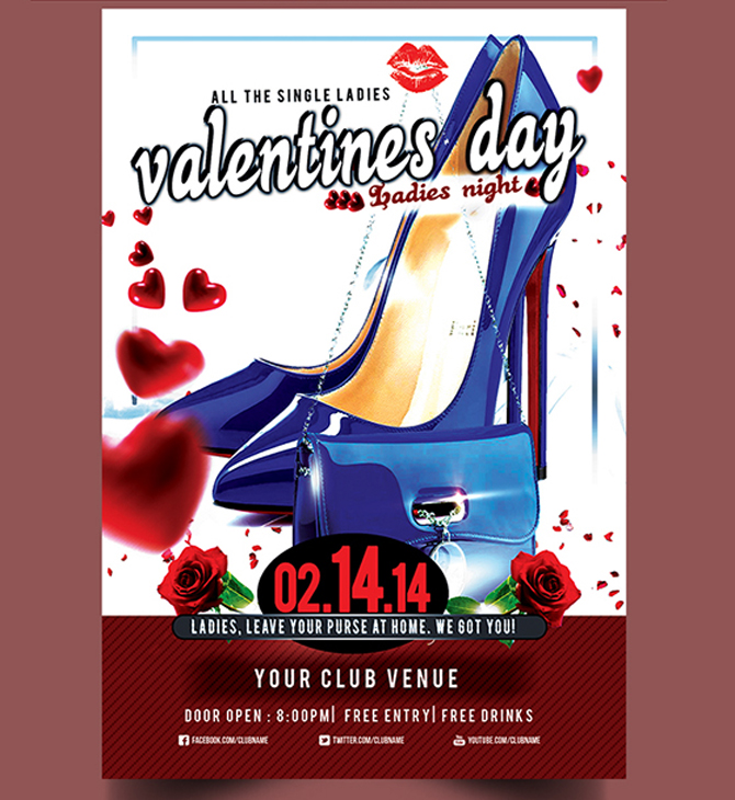 free valentine psd flyers