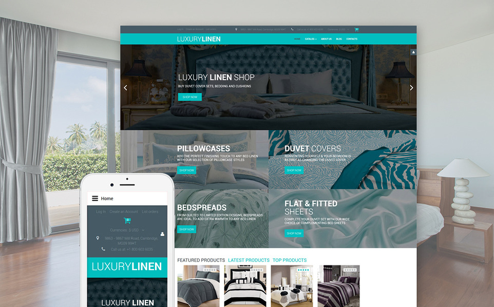 Linen & Lace Responsive VirtueMart Template