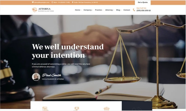 Attorna - Free Elementor Themes