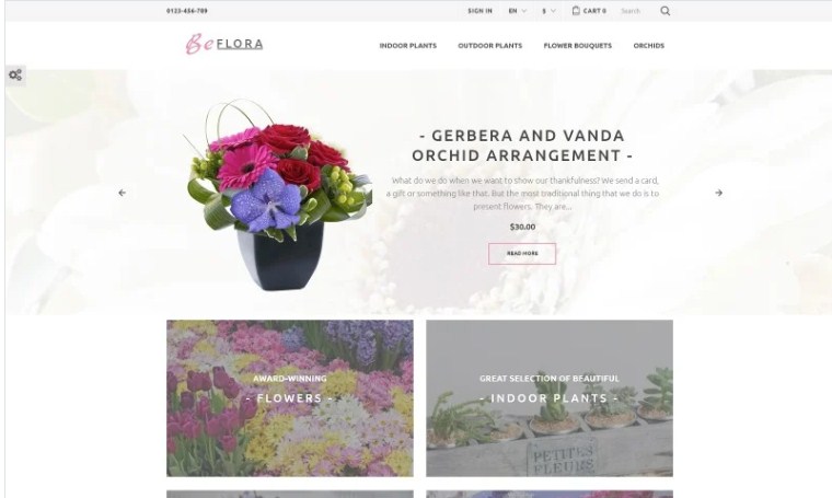 BeFlora - PrestaShop Free eCommerce website template