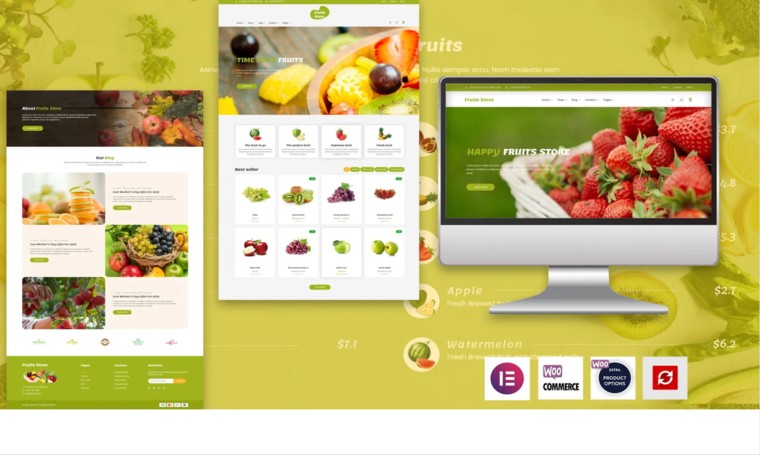 Fruits Store Elementor WordPress Theme