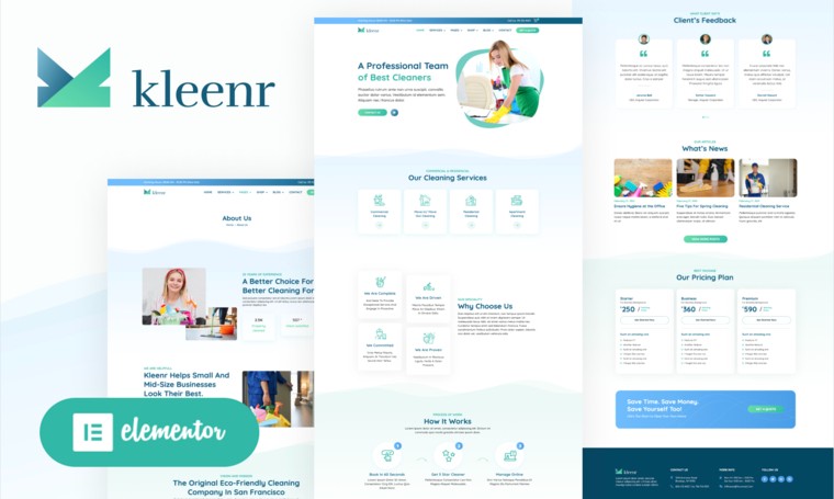 Kleenr - Free Elementor Themes