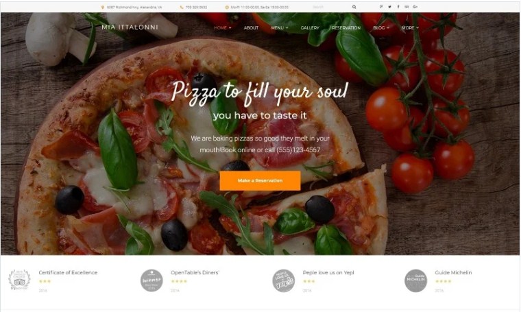 Mia Ittalloni - Free WordPress Themes