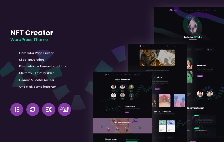 MyNFTs - Elementor Theme