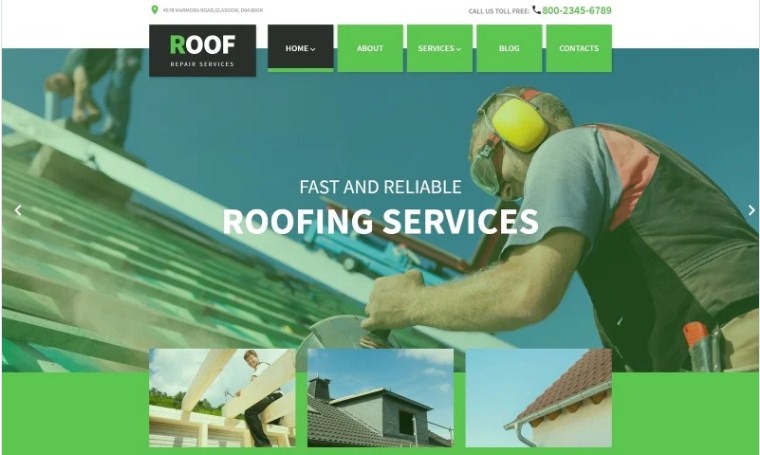 Roof Repair WordPress Website Template