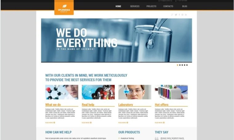 Science Lab Free WordPress Theme