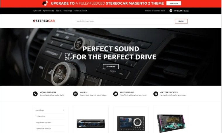 StereoCar - Free Magento Theme