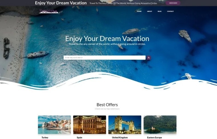 Tourizto - Free Elementor Themes