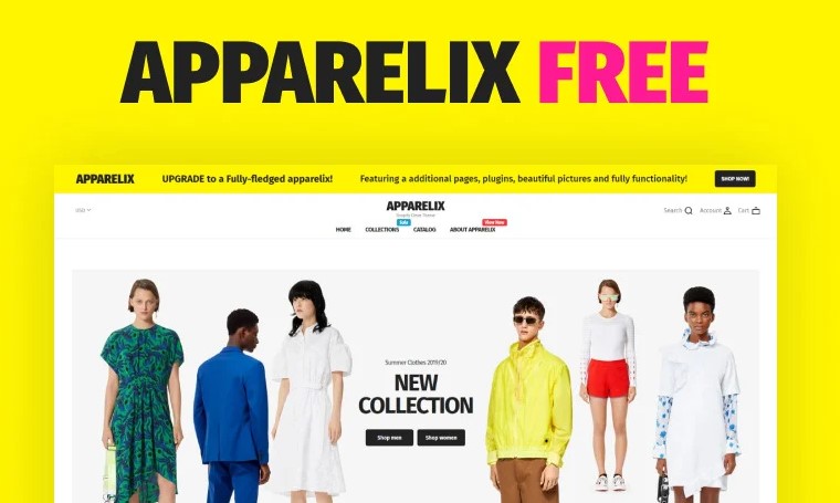 Apparelix Free Shopify Theme