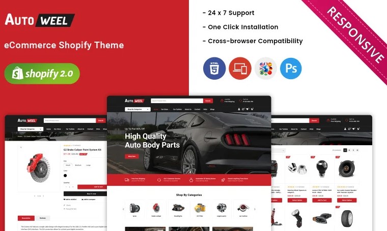 Autowheel - Free Shopify Themes