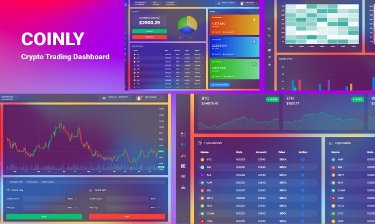 Coinly - Free Admin Templates