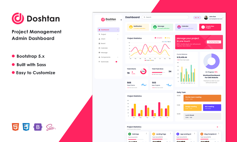 Doshtan - Free Admin Templates