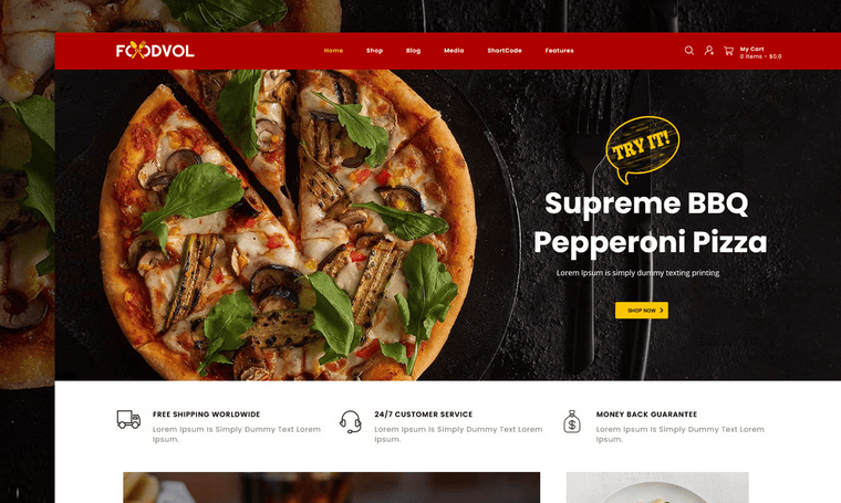 Foodvol - Free WooCommerce Themes