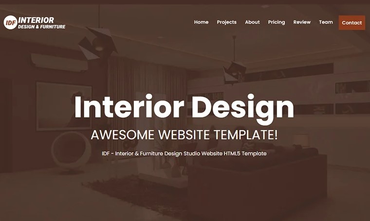 IDF - Interior Design HTML5 Website Template
