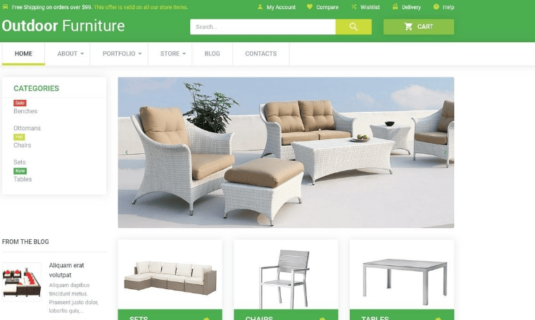 Outdoor Comfort - Free WooCommerce Themes