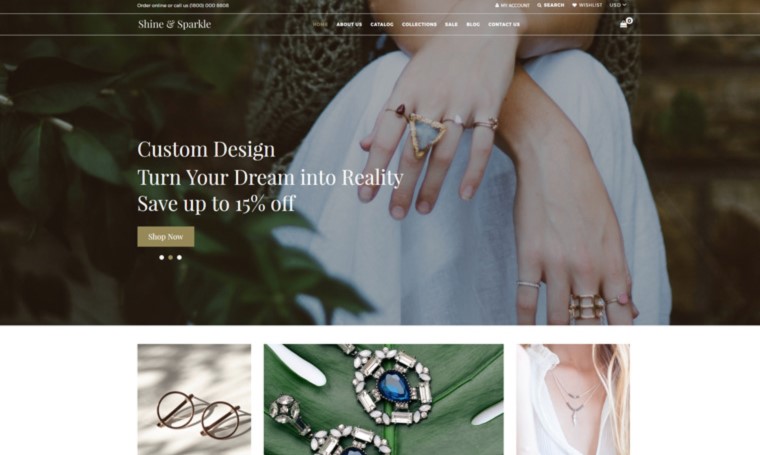 Shine & Sparkle - Free Shopify Themes