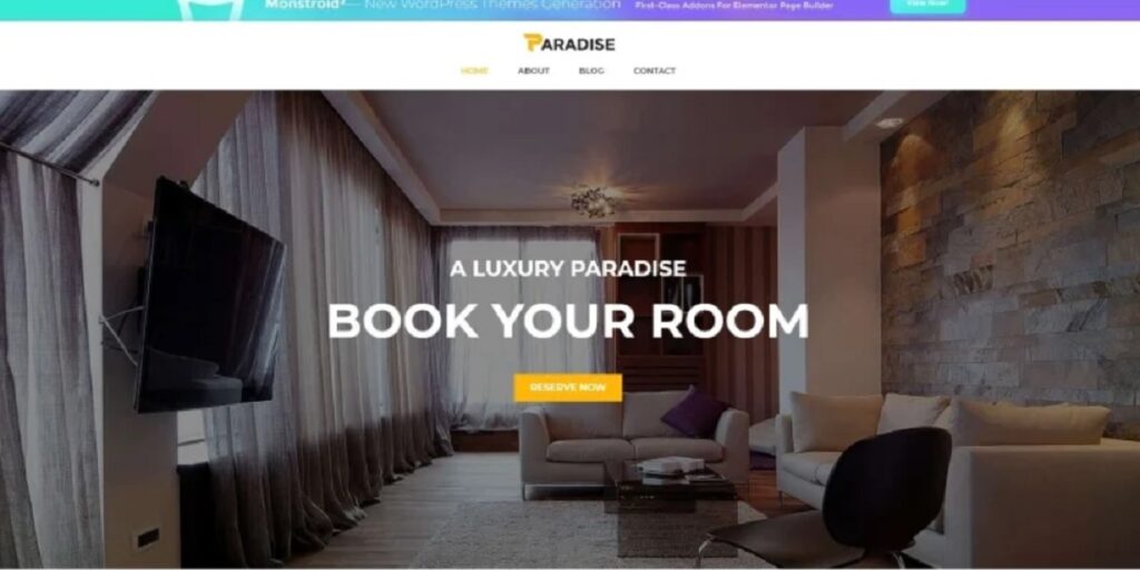 WordPress Theme for Hotels