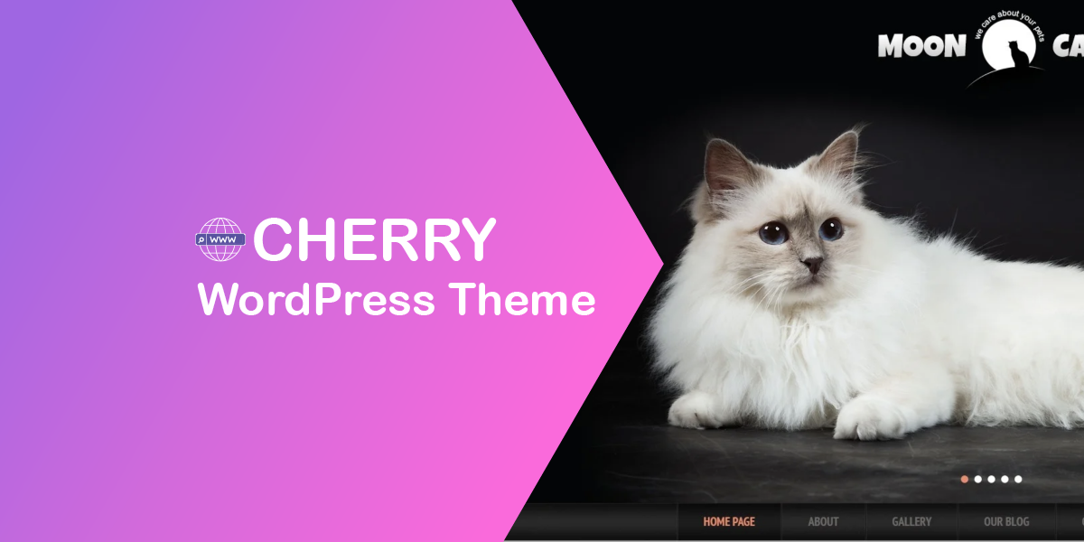 Kitty Kitty! Free Cherry WordPress Theme for Cat Site