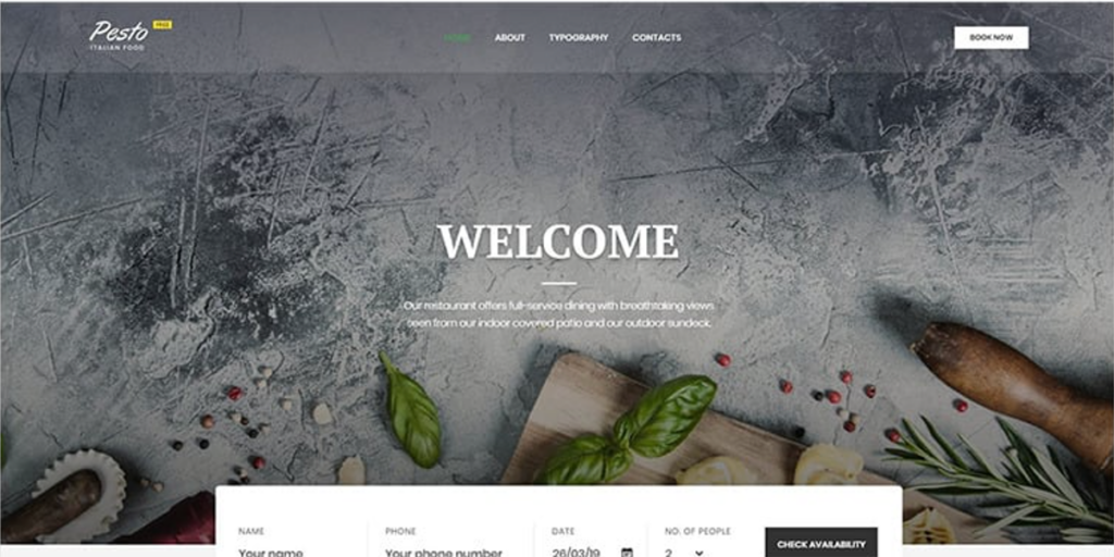 Restaurant Website Templates