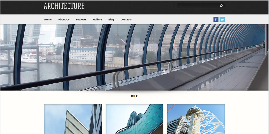 free HTML5 theme for architecture site