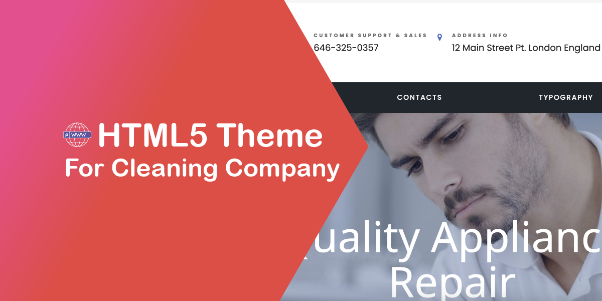 Free HTML5 Theme for Cleaning Company: Neatly Designed Template