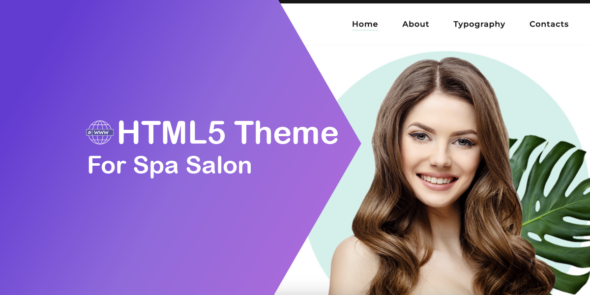 Trendy Orchid Color in Free HTML5 Theme for Spa Salon