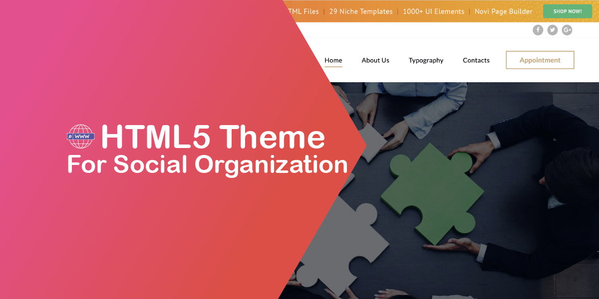 Free HTML5 Theme for Social Organization. Ready to Volunteer