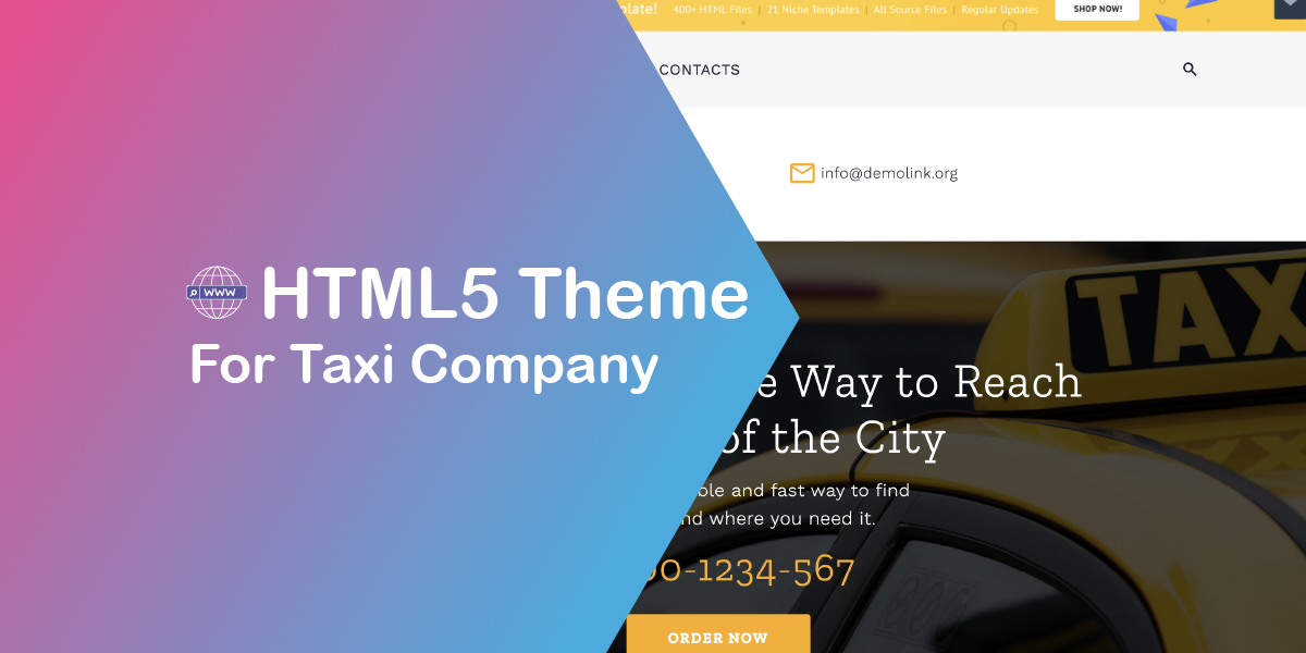 Free HTML5 Theme for Taxi Company: Hip to Comfort