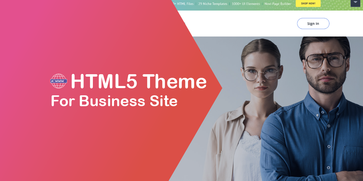 Free HTML5 Theme for Business Site: Started with Online Business