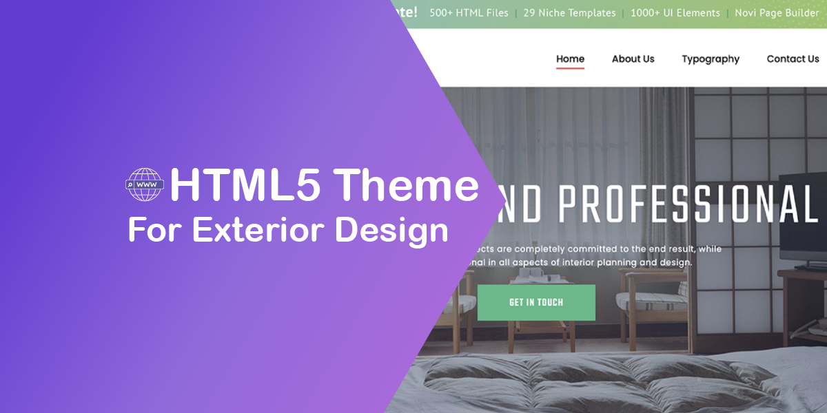 Free HTML5 Theme for Exterior Design: Vintage Style
