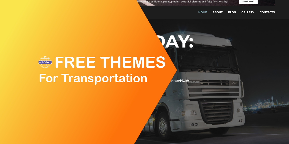 Free Transportation Web Templates