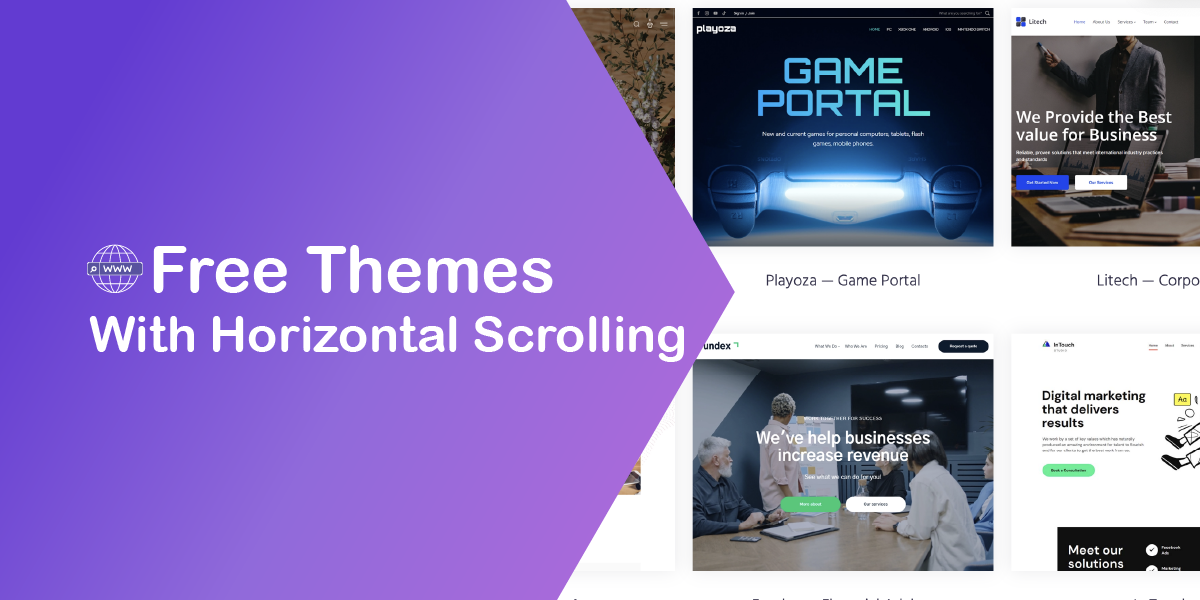 Free Templates with Horizontal Scrolling