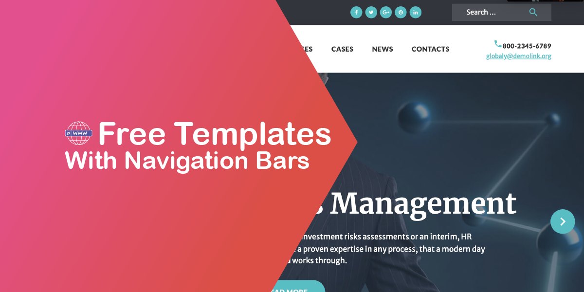 Free Templates with Multicolored Navigation Bars