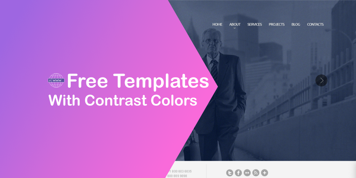 Free Templates with Contrast Colors