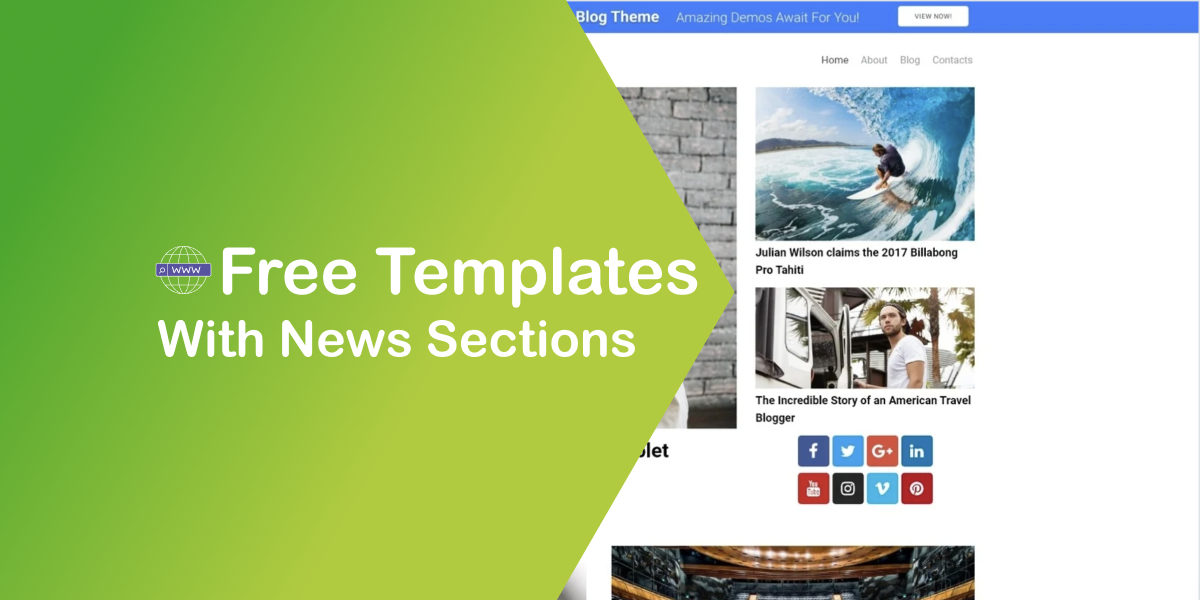 Free Templates with News Sections