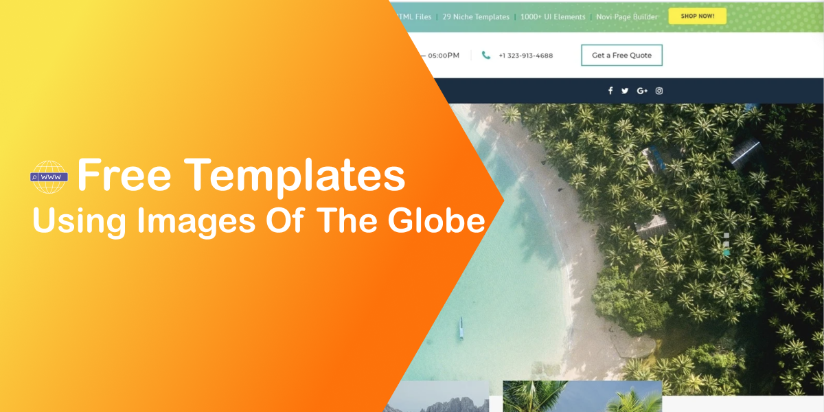 Free Templates Using Images of the Globe