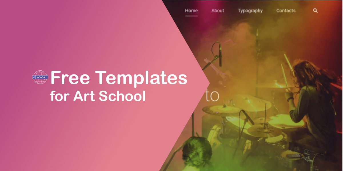 Free Website Template with JustSlider for Art School