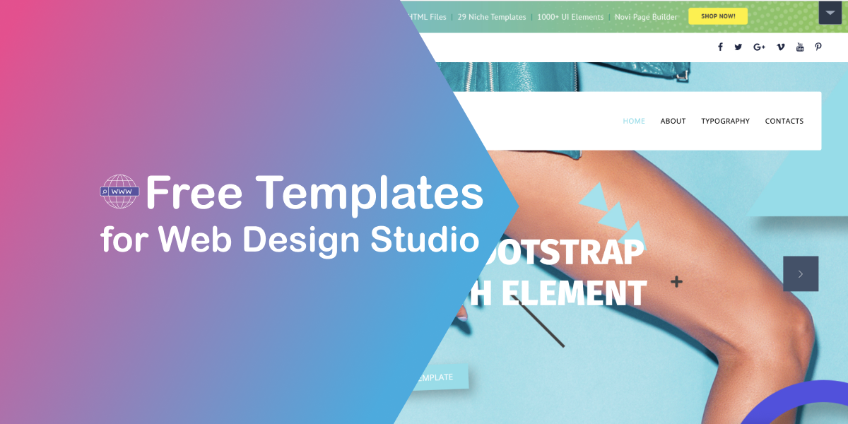 Free Full JavaScript Animated Template for Web Design Studio