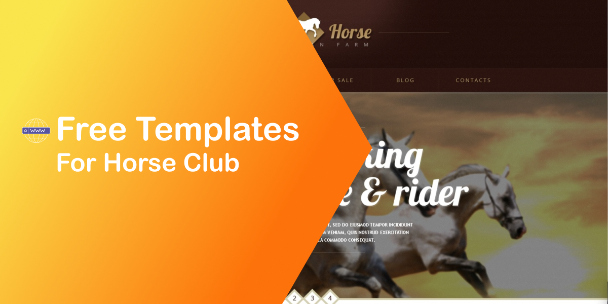 Free Website Template for Horse Club with jQuery Slider