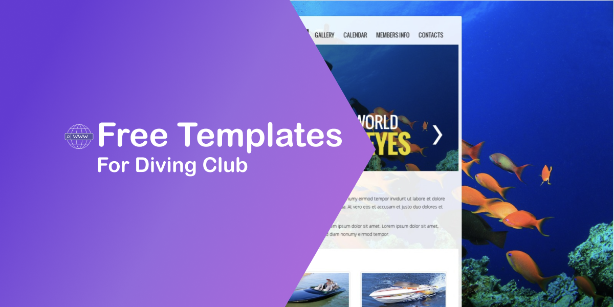 Free Website Template with jQuery Slider for Diving Club